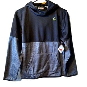 Reebok Youth Black & Gray Pullover Sweatshirt with Hood NWT